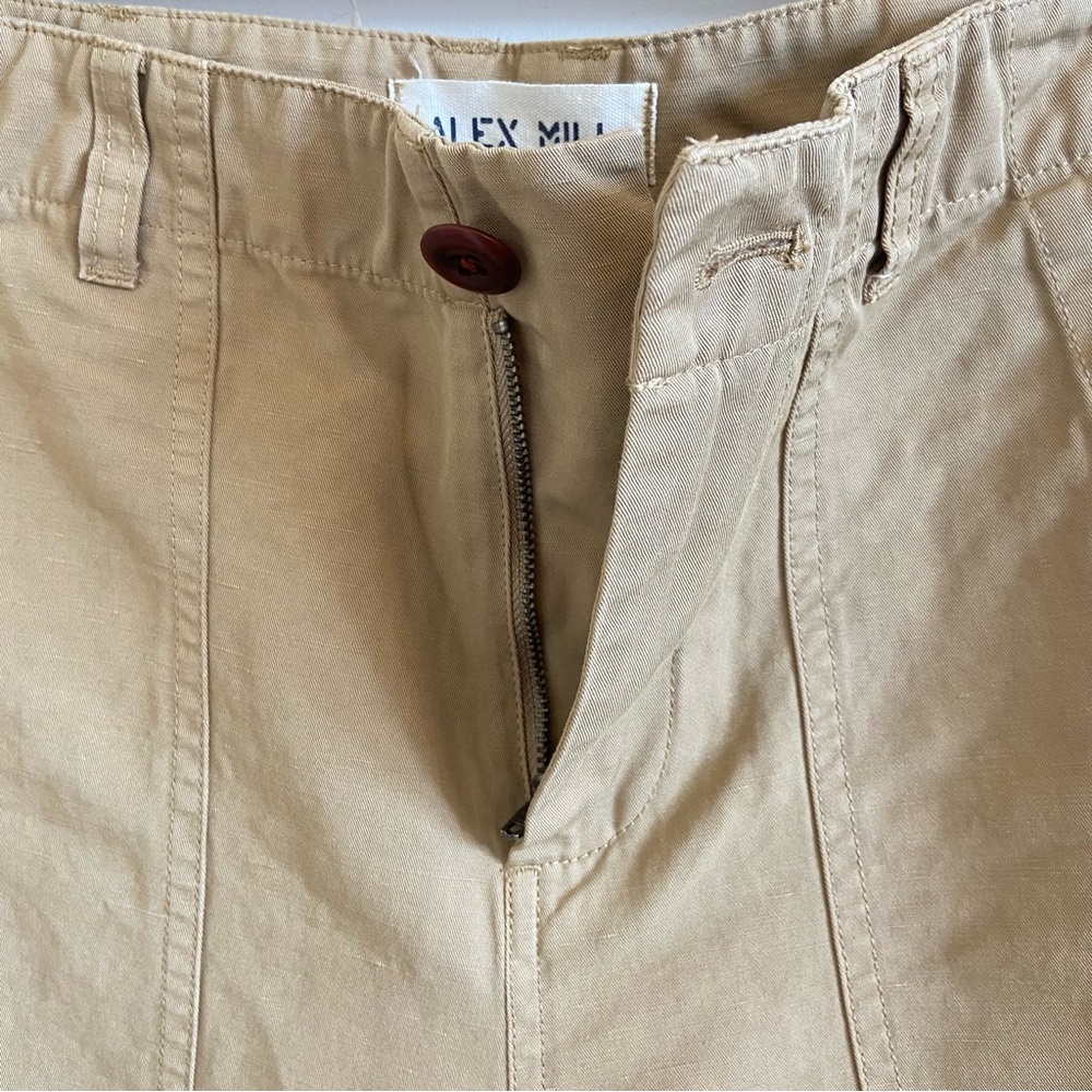 Alex Mill Neil Utility Straight Leg Linen‎ Blend Pant Size 0 - Picture 5 of 15